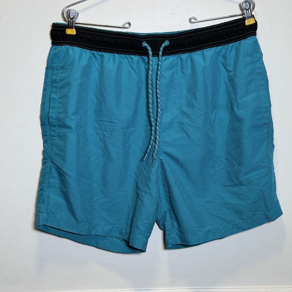 Aeropostale Aqua Teal Swim Trunks Board Shorts Mesh Lined Drawstring Size L